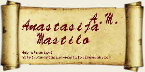 Anastasija Mastilo vizit kartica